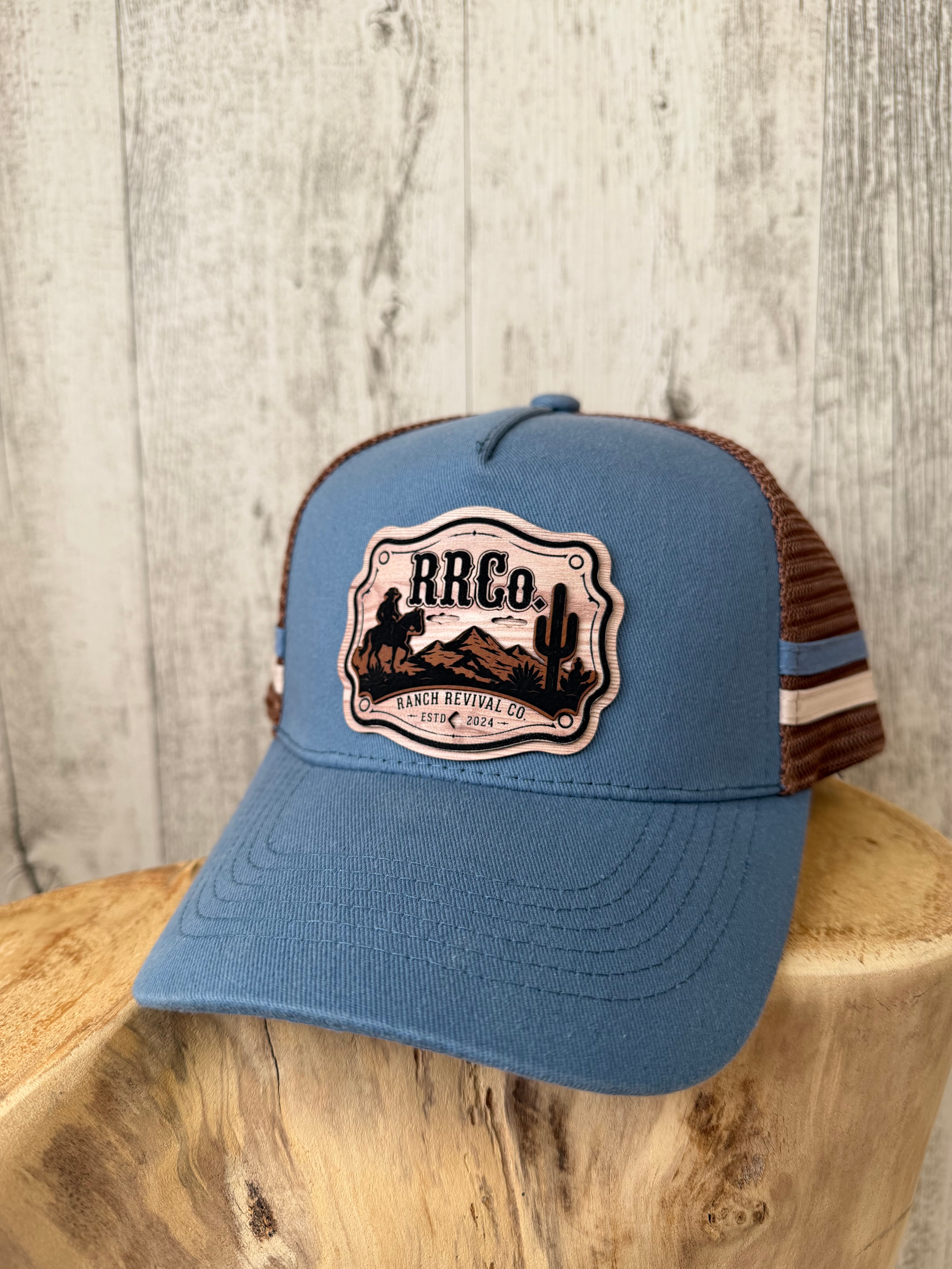 RRCo. Desert Rider Trucker Cap - Steele Blue, ladies fit