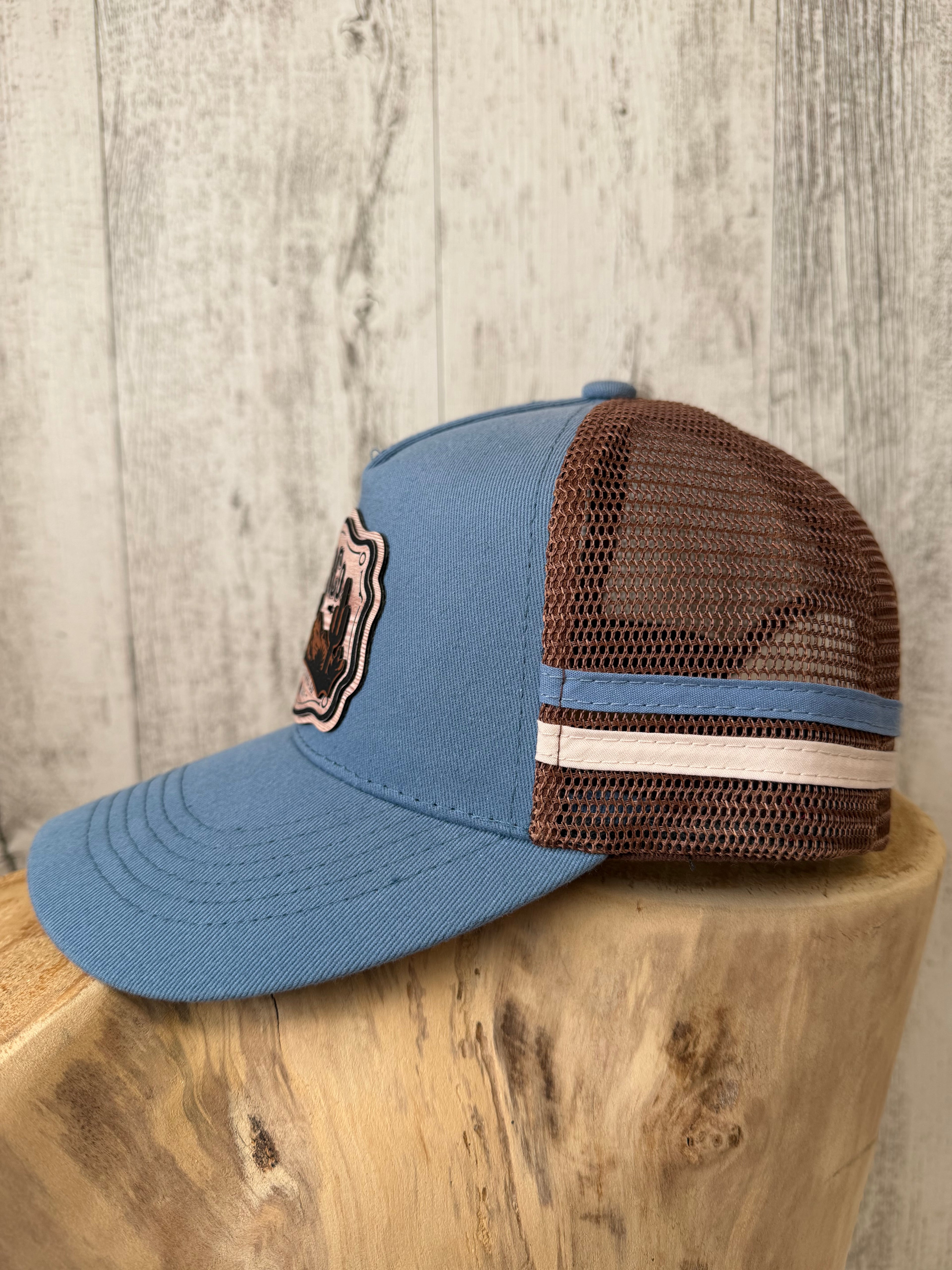RRCo. Desert Rider Trucker Cap - Steele Blue, ladies fit