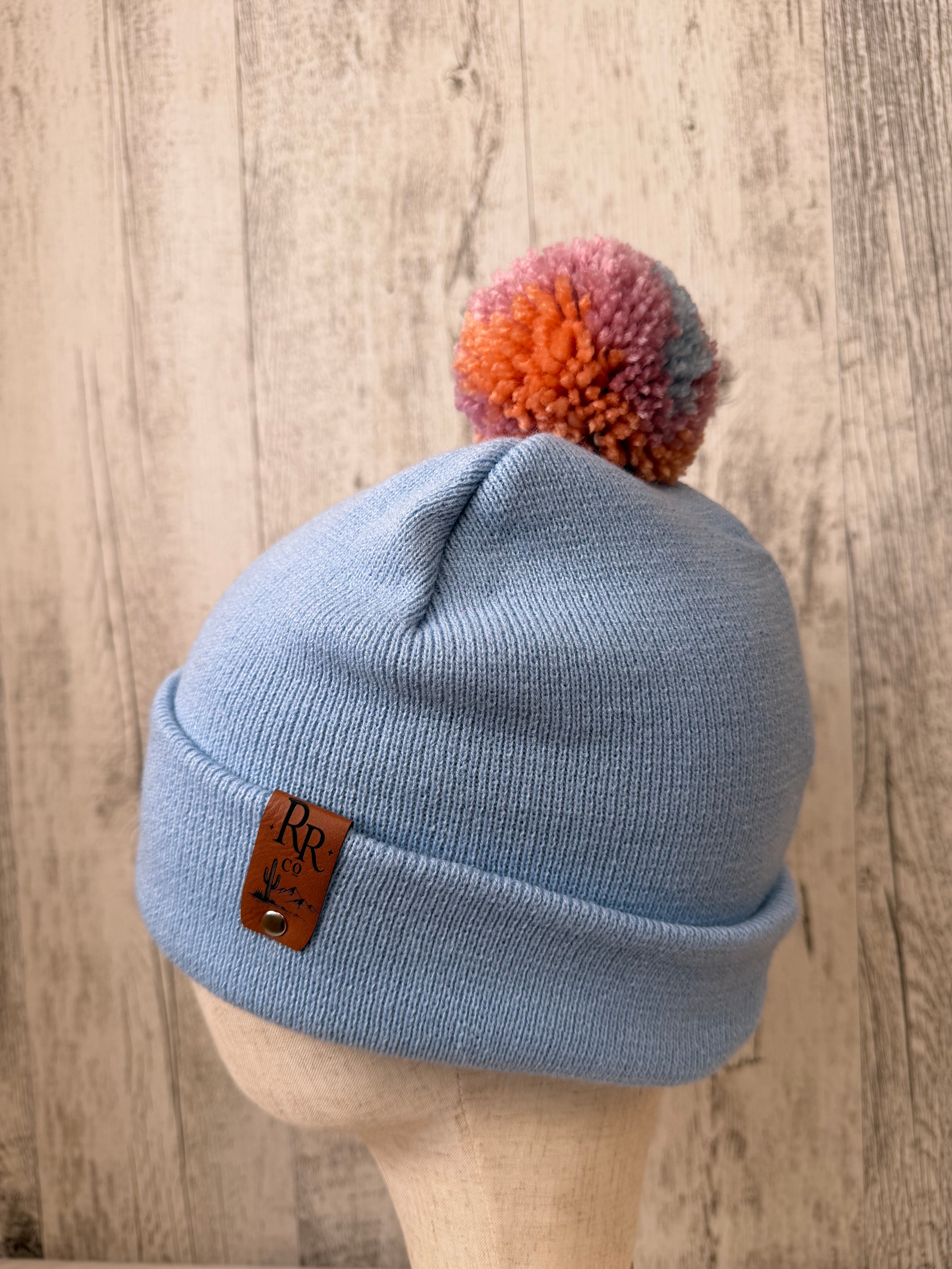 RRCo. Pom Pom Beanie — Sky Blue