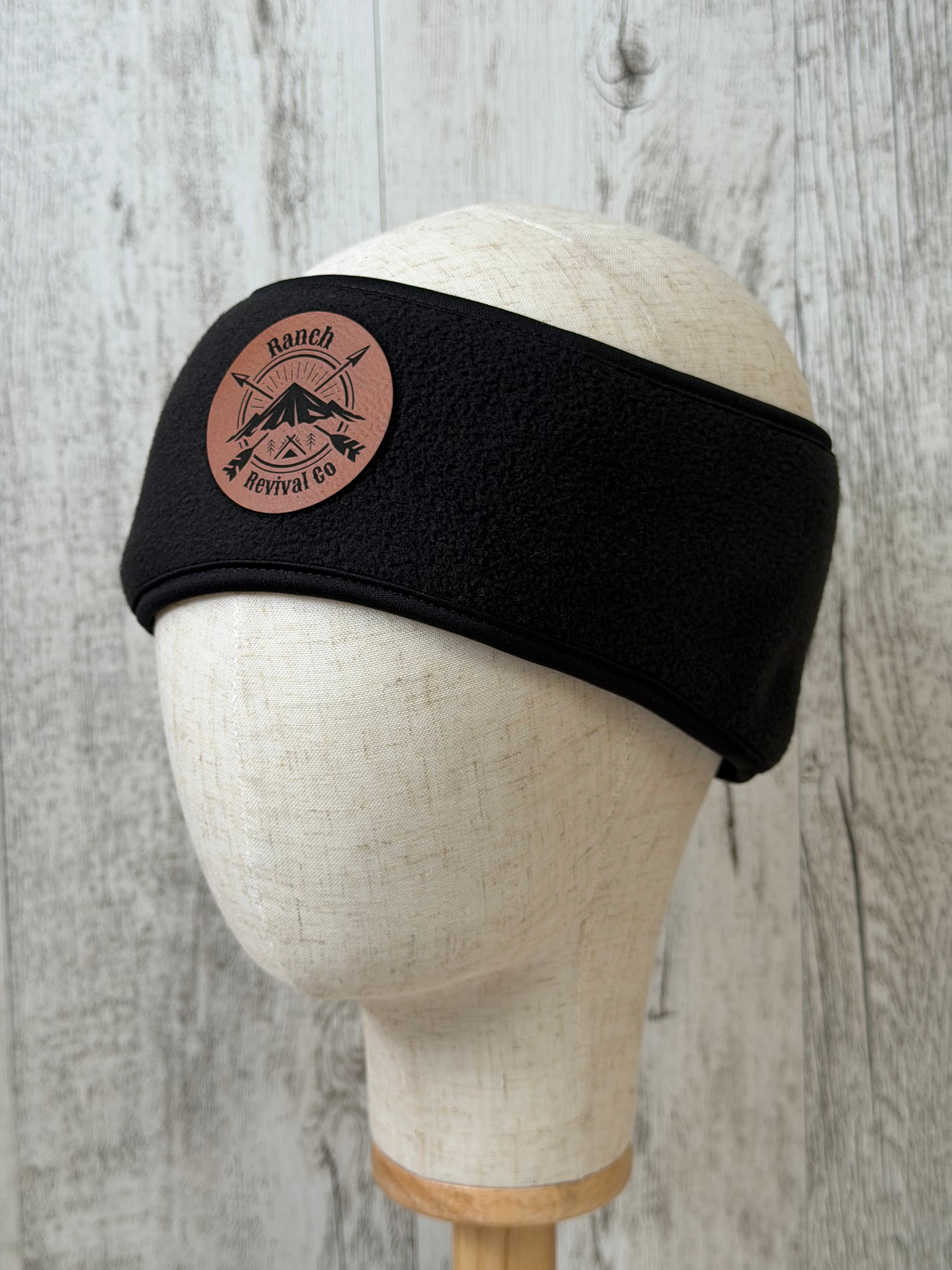 Polar Fleece Ear Warmer – Black (Double lined)